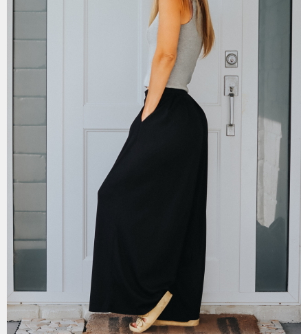 Wide Leg Ribbed Pants