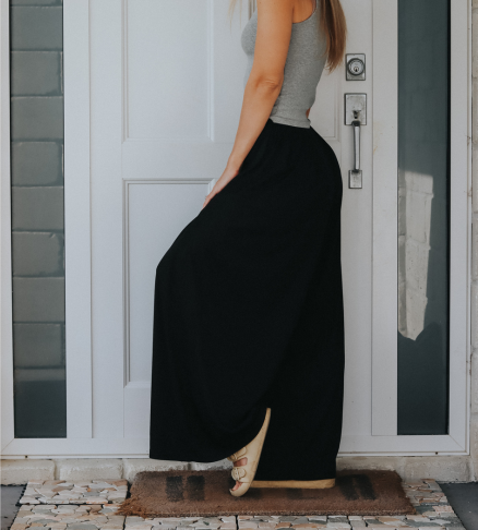 Wide Leg Ribbed Pants